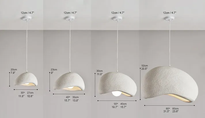Stucco Textured Pebble Stone Plaster Pendant Light