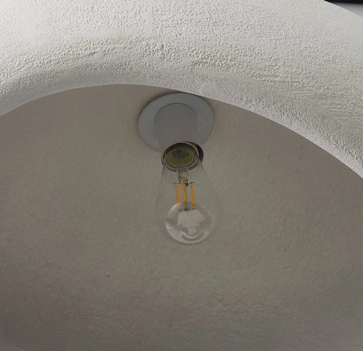 Stucco Textured Pebble Stone Plaster Pendant Light
