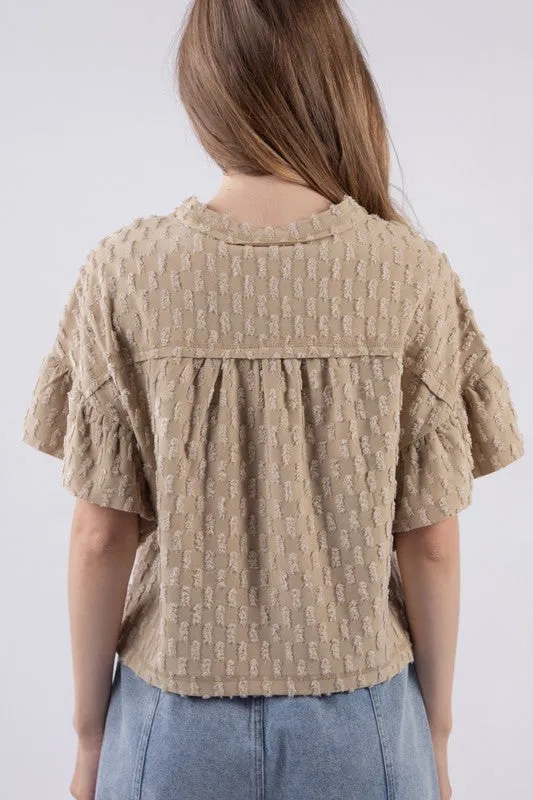 Textured Boxy Top