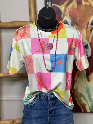 The Checkerboard Cowgirl Stuff Tee