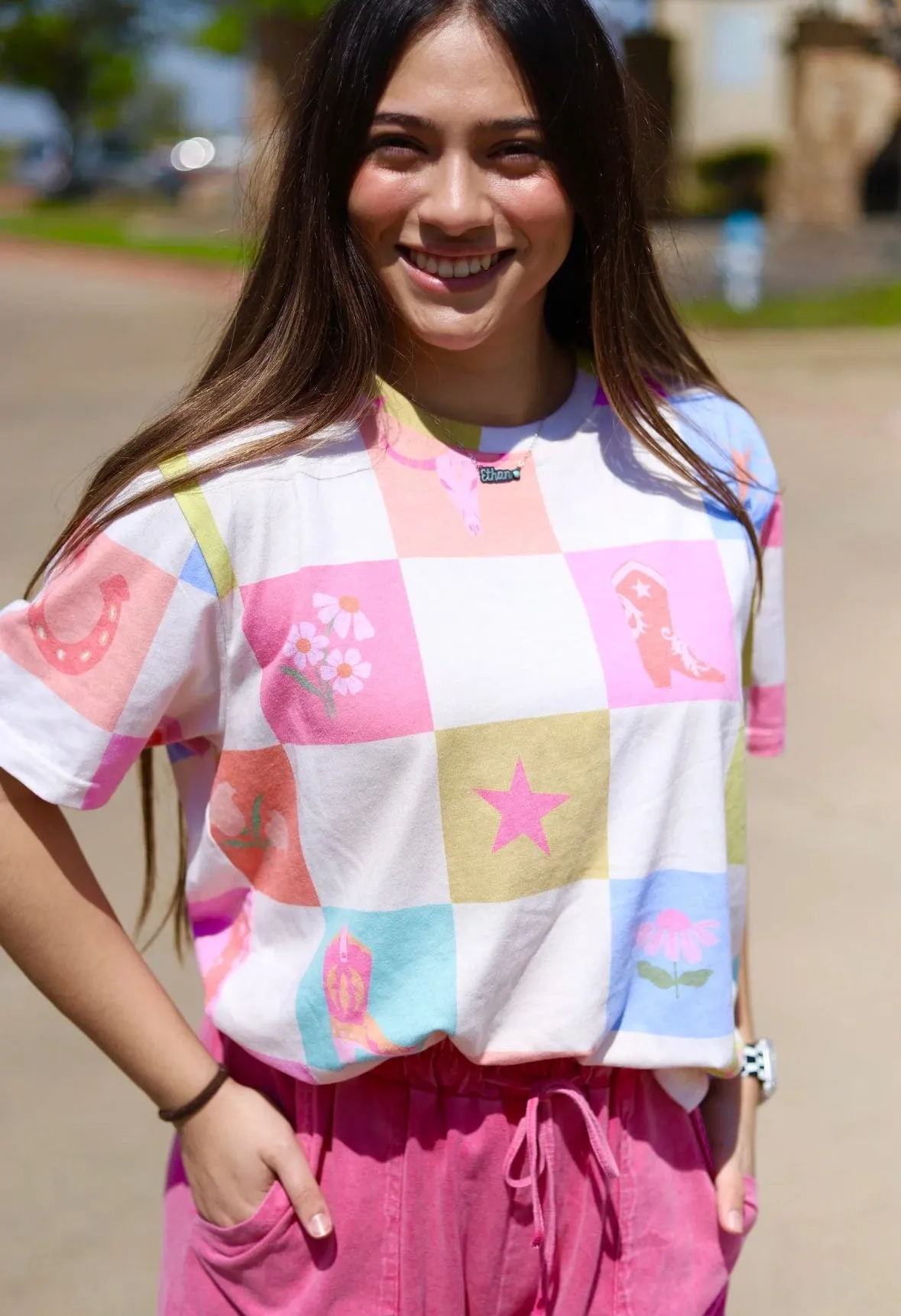 The Checkerboard Cowgirl Stuff Tee