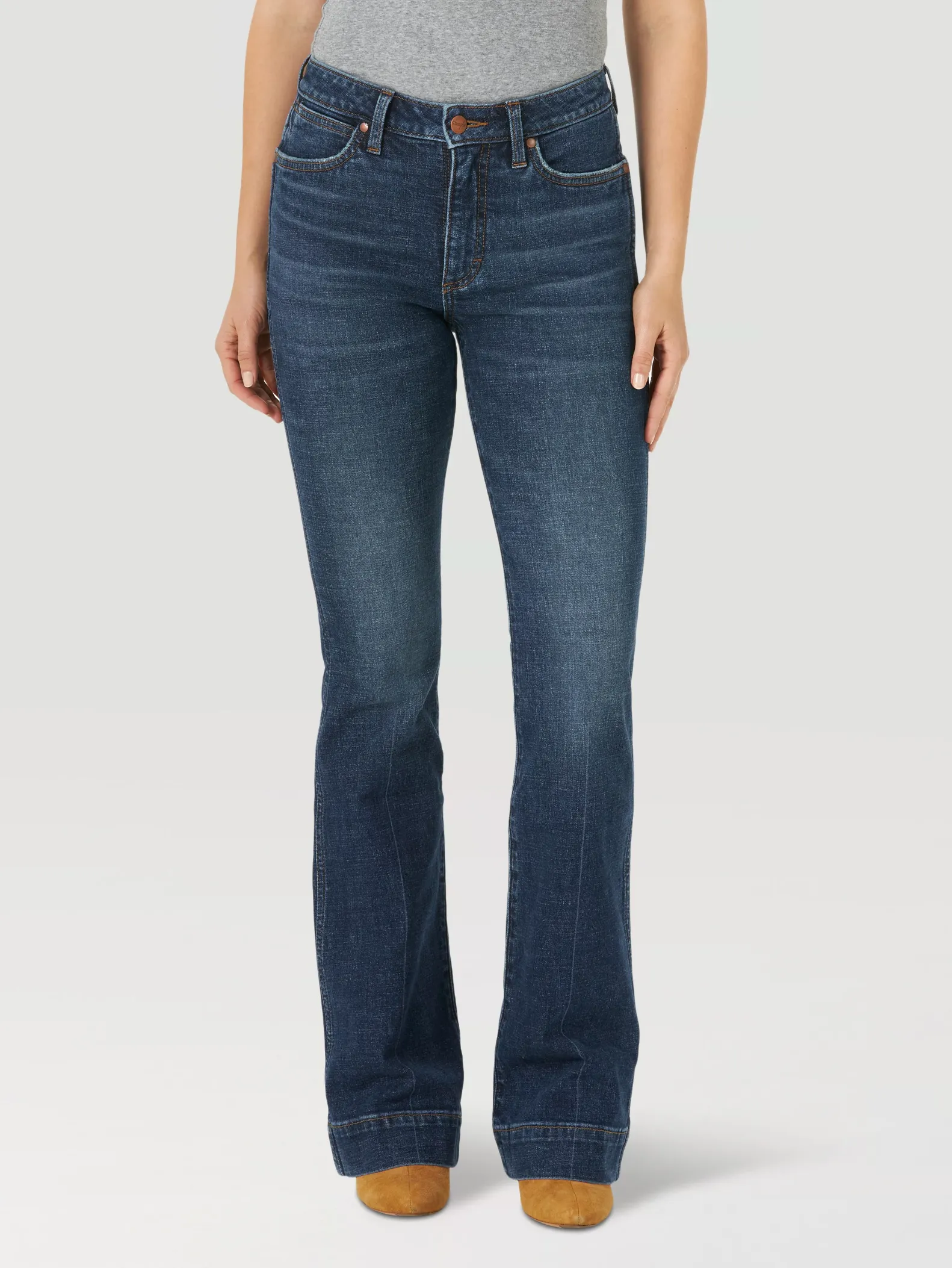 The Wrangler Retro Green Jean: Women's High Rise Trouser In Sara