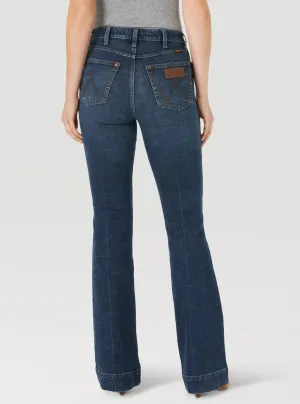 The Wrangler Retro Green Jean: Women's High Rise Trouser In Sara