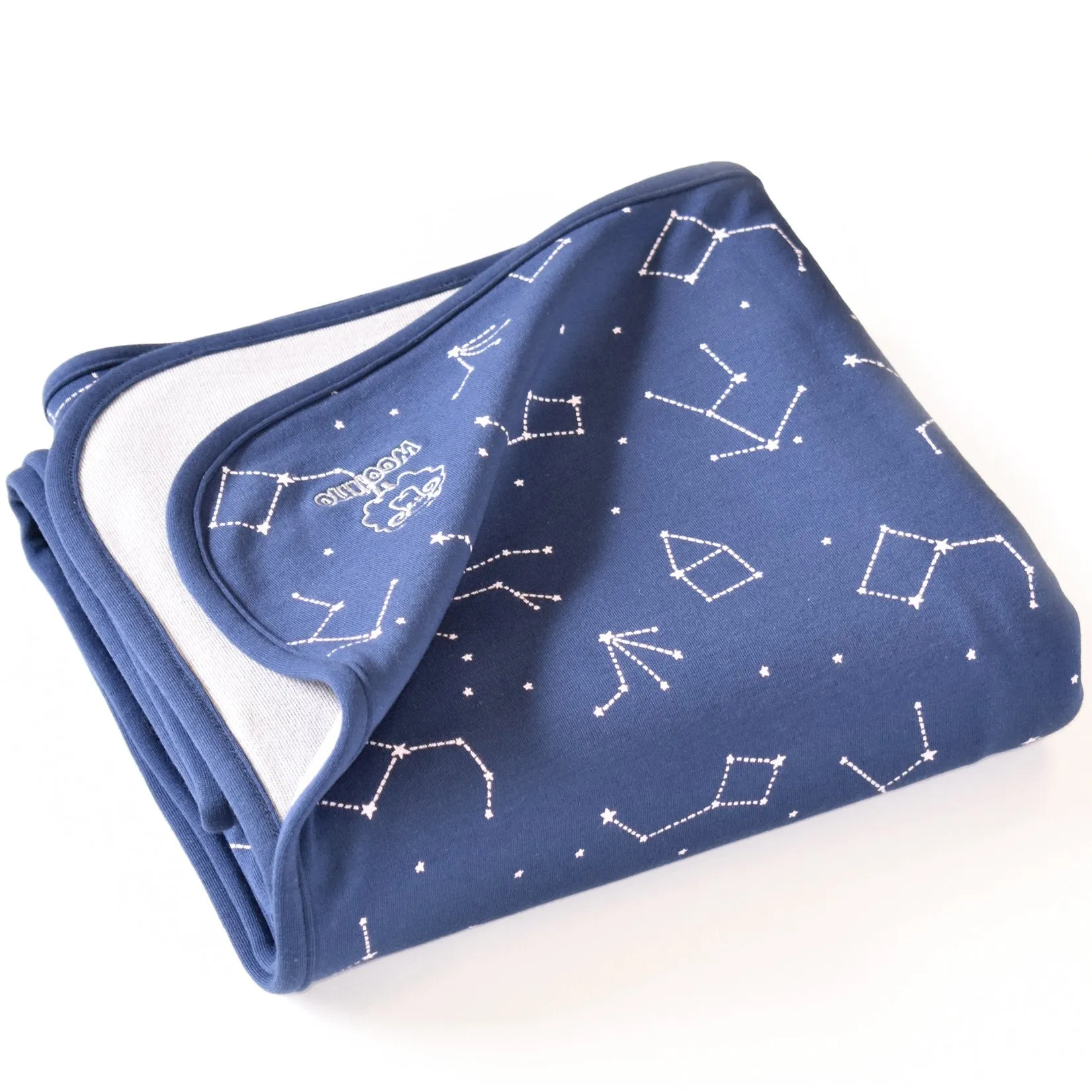 Toddler Blanket, 4 Season Merino Wool & Organic Cotton Blanket, 52.5" x 40", Nightsky
