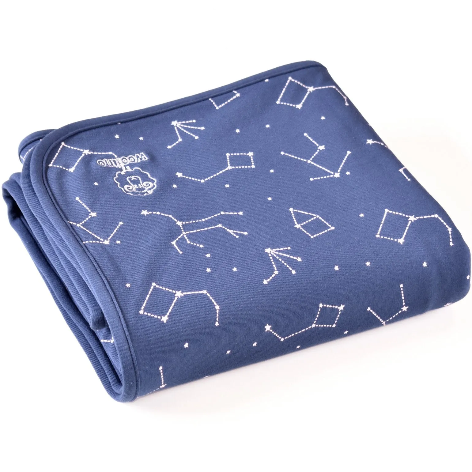 Toddler Blanket, 4 Season Merino Wool & Organic Cotton Blanket, 52.5" x 40", Nightsky