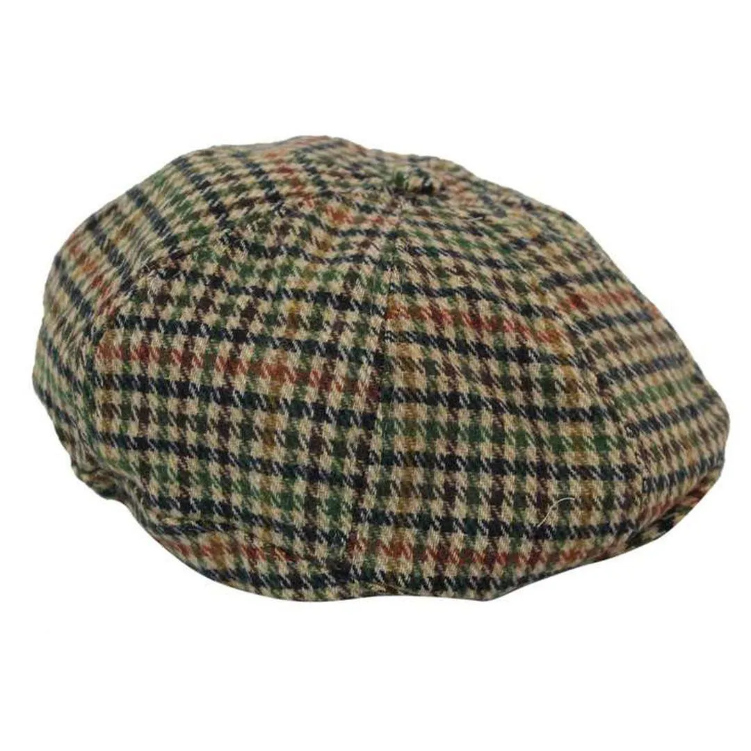 Tweed Newsboy Cap Blinders Baker Boy Flat Check Grandad Hat Elasticated Free Size