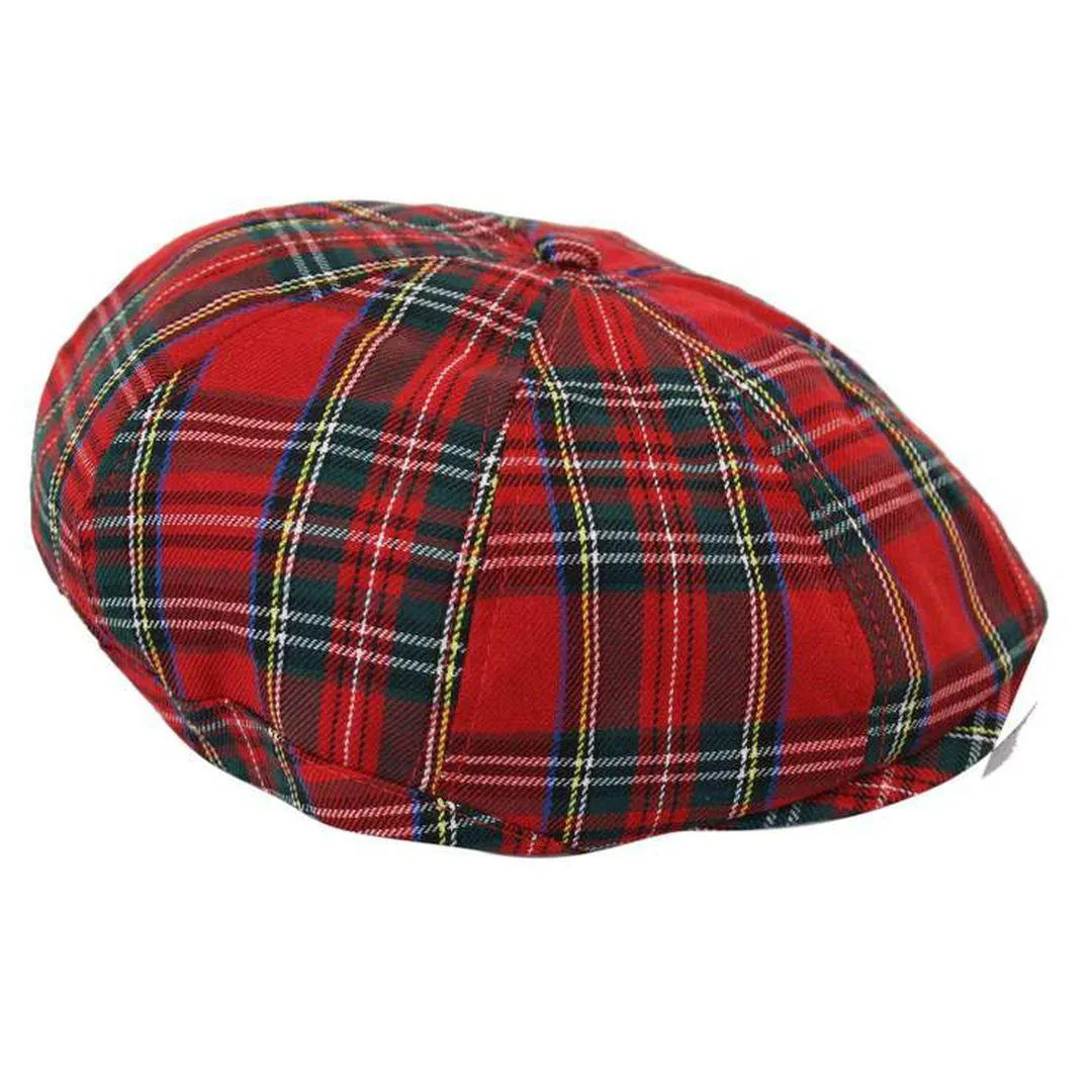 Tweed Newsboy Cap Blinders Baker Boy Flat Check Grandad Hat Elasticated Free Size
