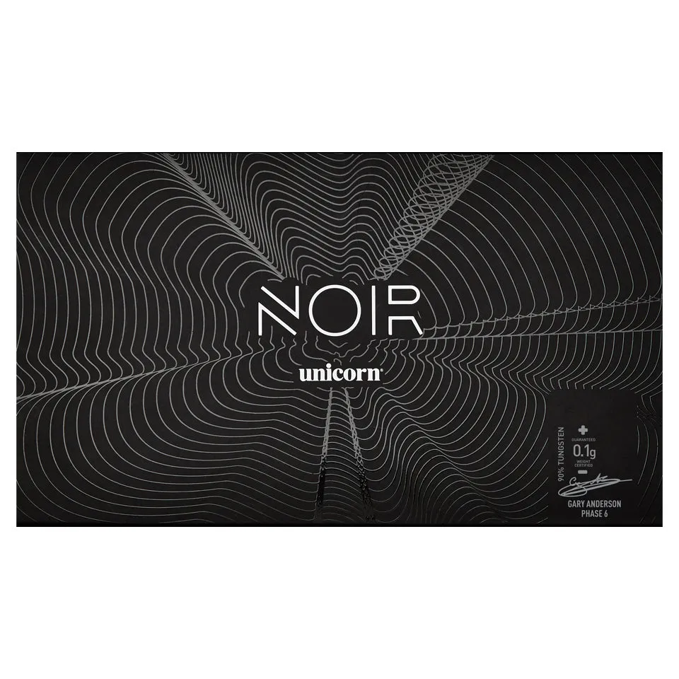 Unicorn Noir Gary Anderson Phase 6 Steel Tip Darts - 25gm