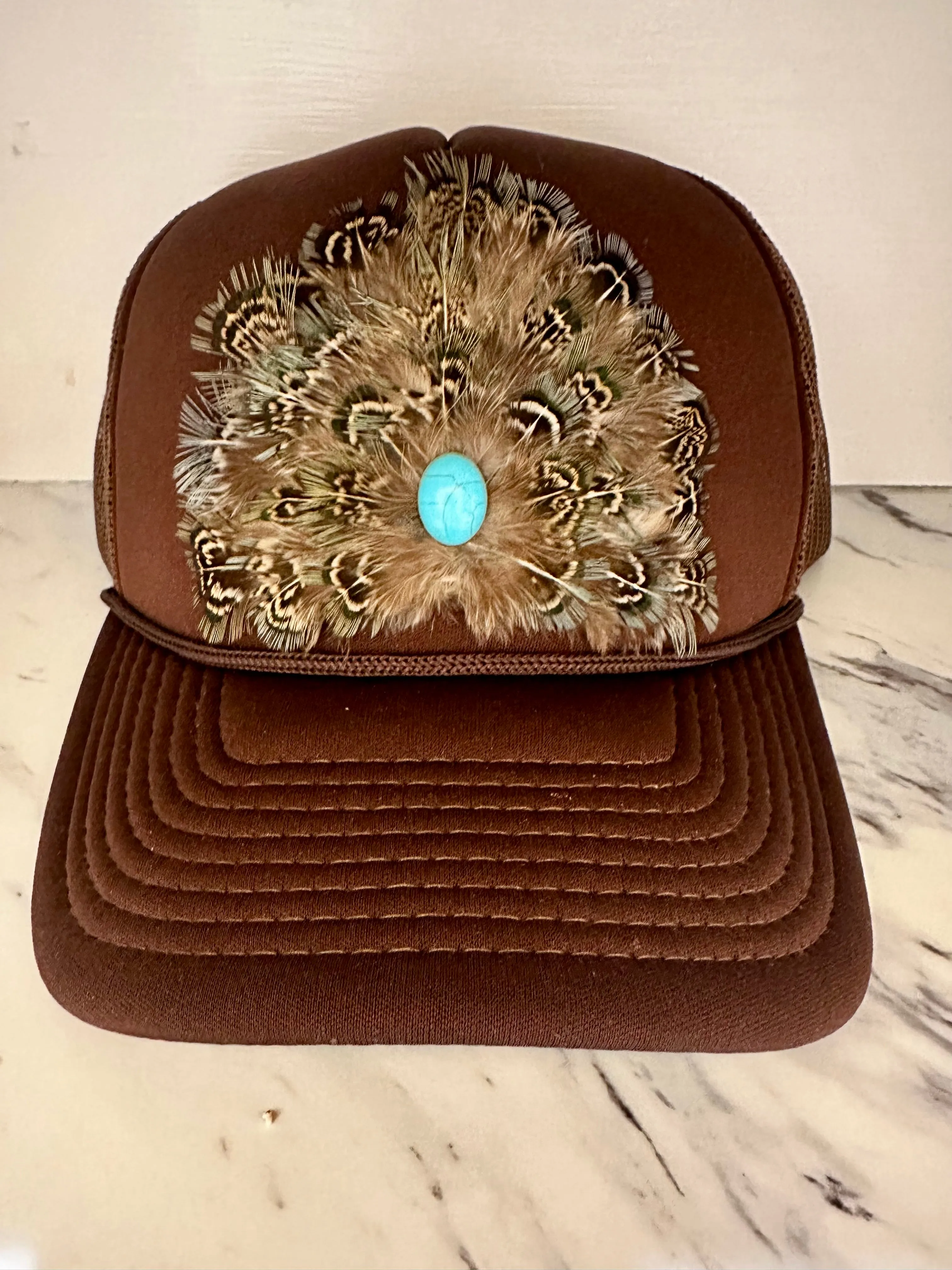 Western Feather Trucker Hat