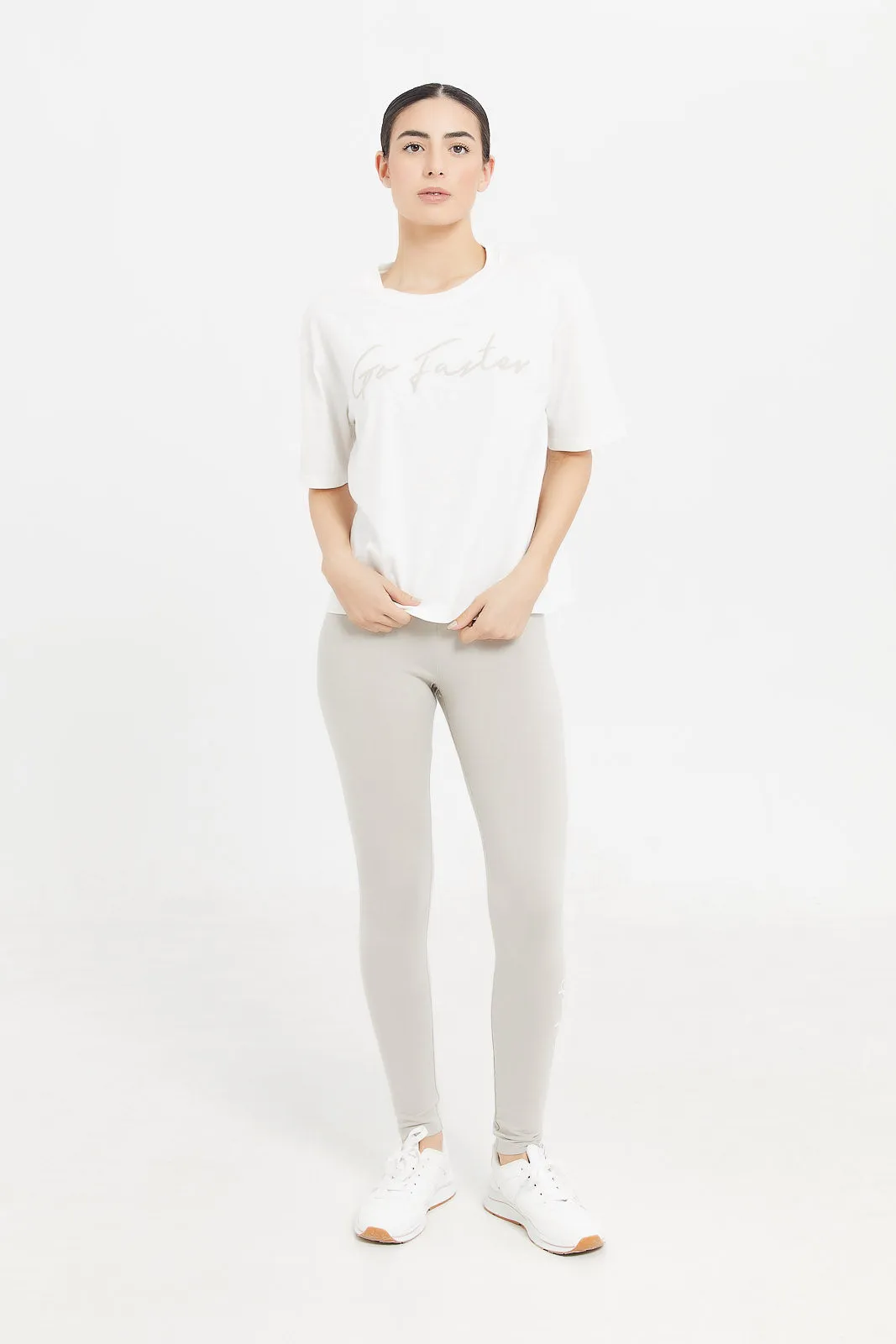 Women White Boxy Printed T-Shirt