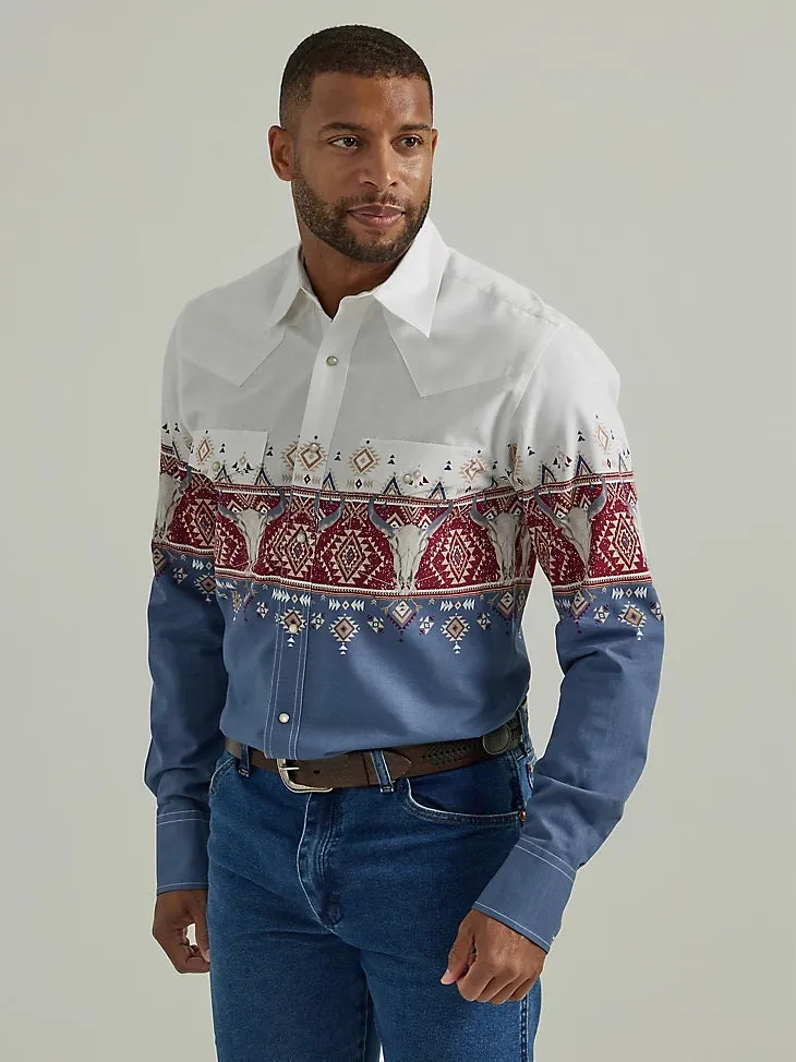 Wrangler Steerhead Red Checotah Snap Up