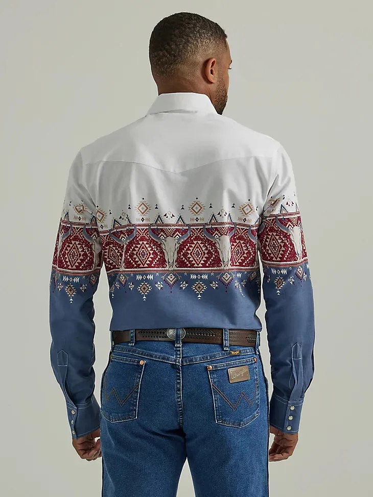 Wrangler Steerhead Red Checotah Snap Up